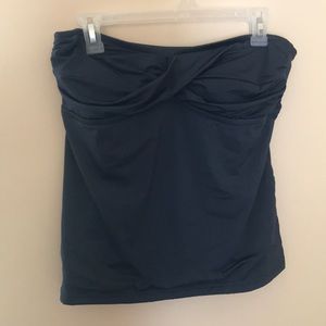Gray Strapless Tankini - L